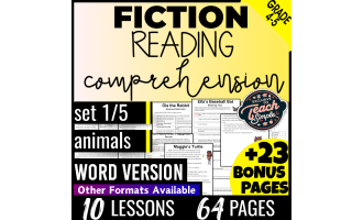 Reading Comprehension Passages Fiction Set 1 - Animals (Word)