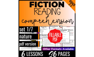 Reading Comprehension Passages Fiction Set 1 - Nature (Fillable PDF)