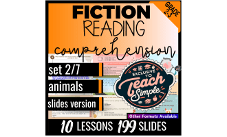 Reading Comprehension Passages Fiction Set 2 - Animals (Google Slides)
