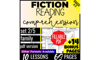 Reading Comprehension Passages Fiction Set 2 - Family (Fillable PDF)