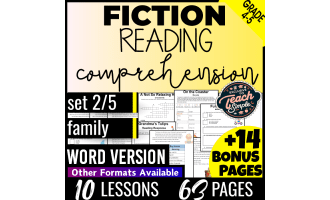 Reading Comprehension Passages Fiction Set 2 - Family (Word)