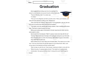 Reading Comprehension Passages Fiction Set 2 Sample: Graduation (Word)