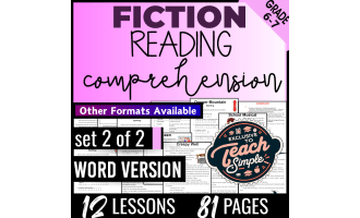 Reading Comprehension Passages Fiction Set 2 (Word)