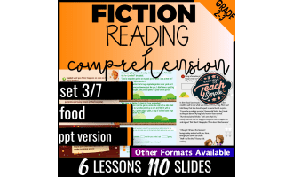 Reading Comprehension Passages Fiction Set 3 - Food (PPT)
