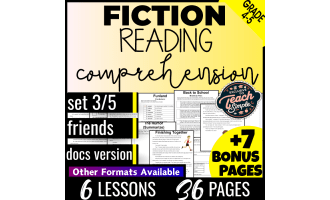 Reading Comprehension Passages Fiction Set 3 - Friends (Google Docs)
