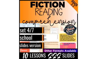 Reading Comprehension Passages Fiction Set 4 - School (Google Slides)