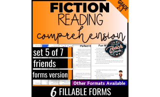 Reading Comprehension Passages Fiction Set 5 - Friends (Google Forms)