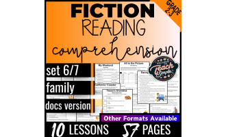 Reading Comprehension Passages Fiction Set 6 - Family (Google Docs)