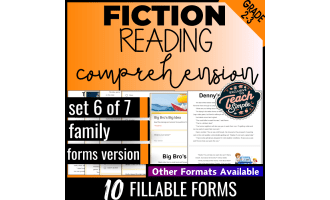 Reading Comprehension Passages Fiction Set 6 - Family (Google Forms)