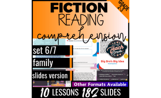 Reading Comprehension Passages Fiction Set 6 - Family (Google Slides)