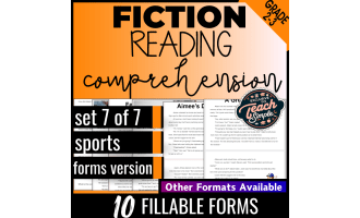 Reading Comprehension Passages Fiction Set 7 - Sports (Google Forms)