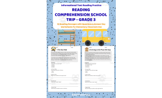 Reading Comprehension School Trip | Grade 3 Reading Activities