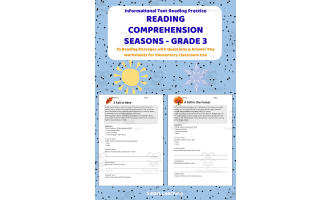 Reading Comprehension Seasons | Grade 3 Reading Activities