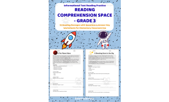 Reading Comprehension Space | Grade 3 Reading Activities