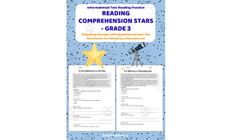 Reading Comprehension Stars | Grade 3 Reading Activities