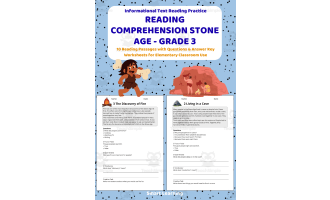 Reading Comprehension Stone Age | Grade 3 Reading Activities