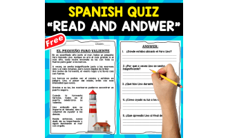 READING COMPREHENSION TEXT | EL FARO VALIENTE | SPANISH RESOURCE