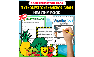 READING-COMPREHENSION TEXT | HEALTHY FOOD | 20 FREE PAGES