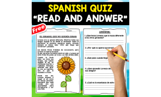READING COMPREHENSION TEXT IN SPANISH | EL GIRASOL