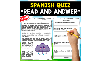 READING COMPREHENSION TEXT IN SPANISH | NUBA LA NUBE