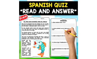 READING COMPREHENSION TEXT IN SPANISH | TITO EL PEZ