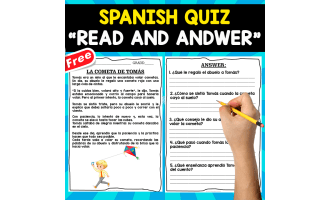 READING COMPREHENSION TEXT | LA COMETA DE TOMÁS | SPANISH RESOURCE