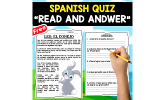 READING COMPREHENSION TEXT | LEO, EL CONEJO | SPANISH RESOURCE
