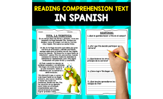 READING COMPREHENSION TEXT | SPANISH TEST | TITA LA TORTUGA