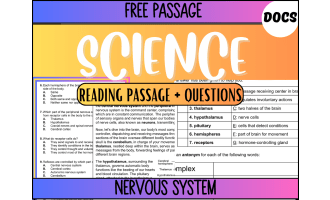 Reading Passage 25: Nervous System (Google Docs)