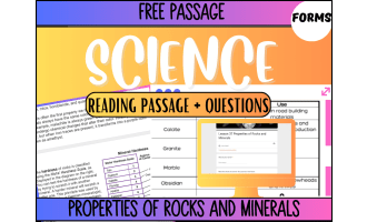 Reading Passage 37: Properties of Rocks and Minerals (Google Forms)