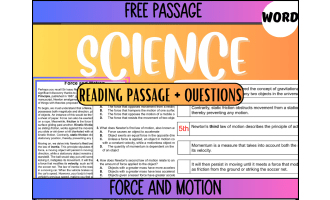Reading Passage 7: Force and Motion (Word)