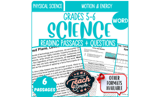 Reading Passages on Motion and Energy (Word)