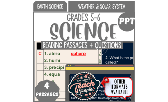 Reading Passages on Weather and Solar System (PPT)