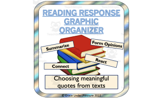 Reading Response Graphic Organizer: Help Your Students Choose Quotes from Literature