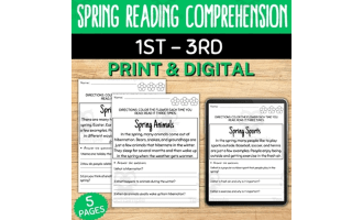 Reading Through Spring: Comprehension Passages for Elementary Students