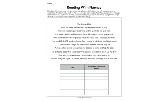 Reading with Fluency Worksheet