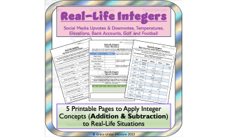 Real-Life Integers: Working with Integers & Number Lines Grade 6 Math