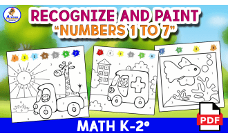 RECOGNIZE THE NUMBERS 1 TO 7 - Math for Kids