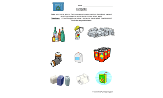 Recycle Worksheet