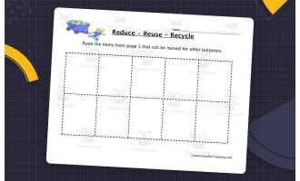Reduce, Reuse, Recycle Worksheet