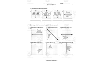 Reflections Worksheet