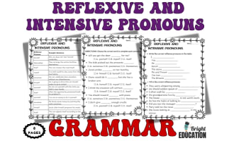 Reflexive and Intensive Pronouns Practice – Grammar Review Activity