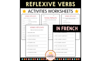 Reflexive Verbs Practice Worksheets in French - Verbes Réflexifs