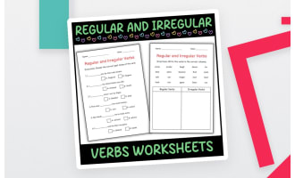 Regular and Irregular Simple Past Tense Verbs Worksheets for Grade 2