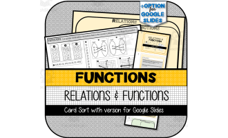 Relations & Functions CARD SORT