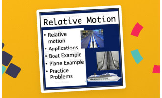 Relative Motion Lesson - Senior Physics Presentation Lesson