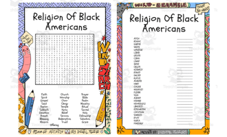 Religion Of Black Americans word search & scramble