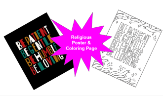 Religious Poster and SEL Coloring Page