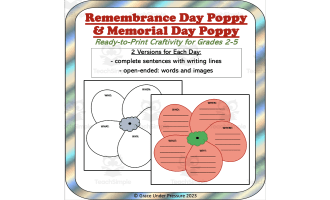 Remembrance Day or Veteran's Day Craftivity: Writing the 5 W's