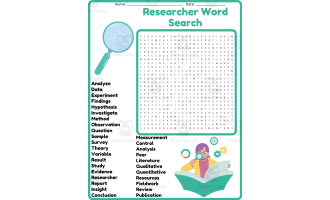 **Researcher Word Search Puzzle Worksheet Activities (2nd, 3rd, 4th